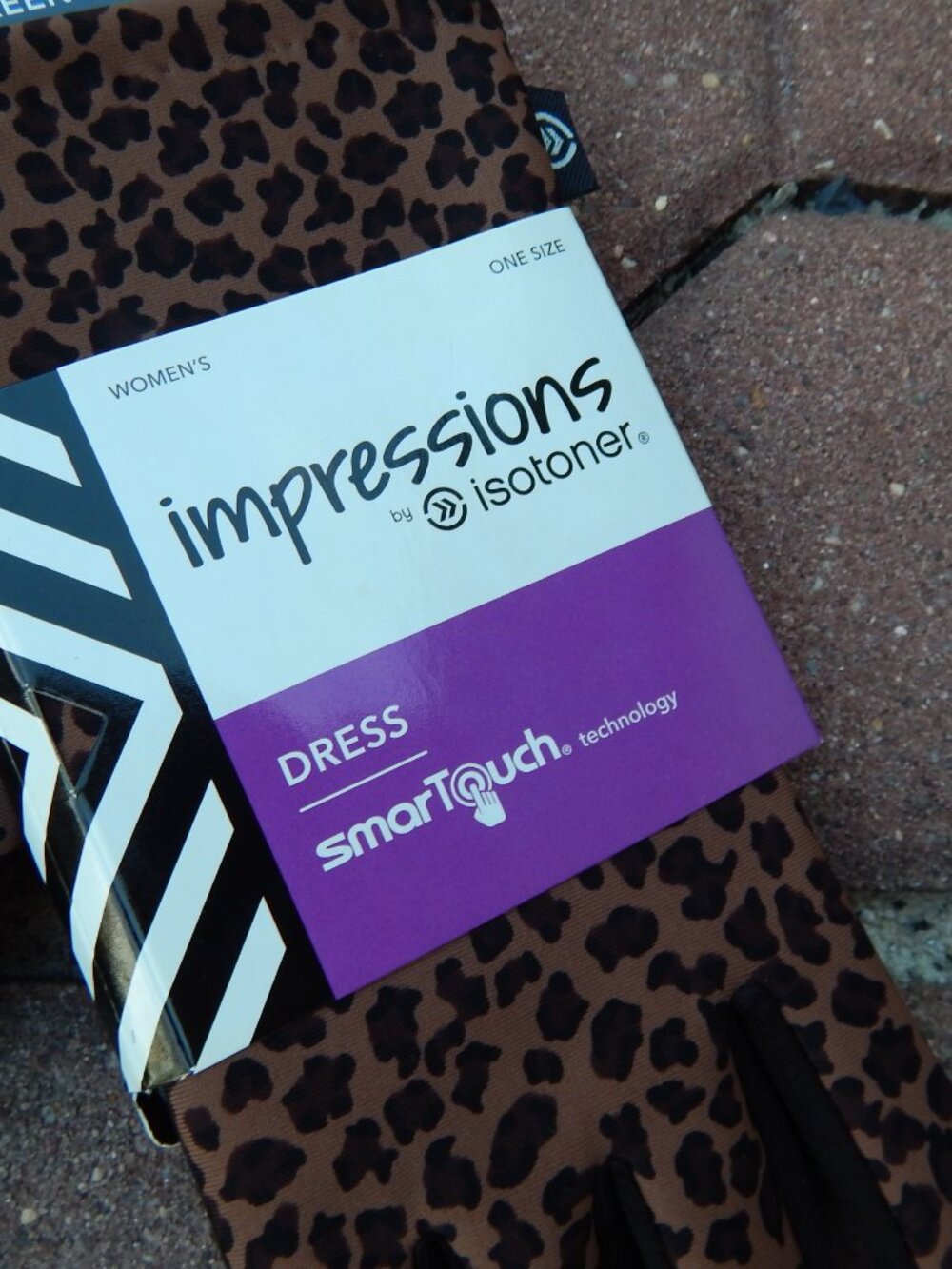 Isotener Impressions Womens Smartouch Gloves One Size New with Tags - Picture 2 of 3